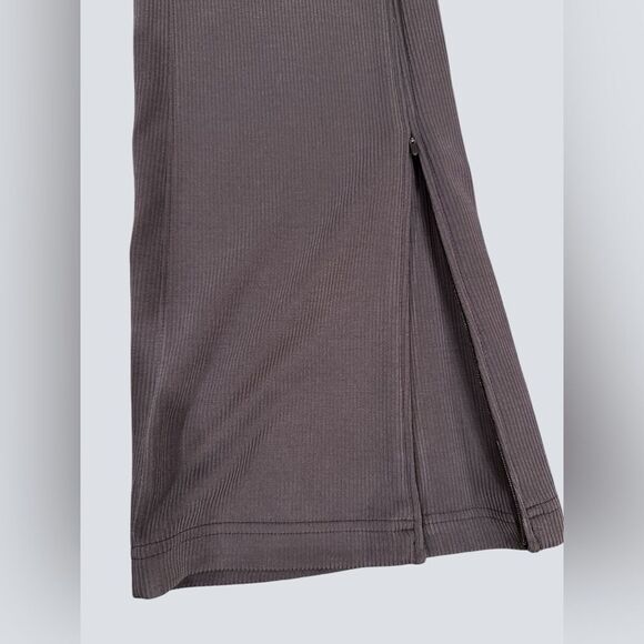 EUC Lululemon Brushed Softstreme Ribbed Zip Flared Pant 32.5" - Picture 7 of 14